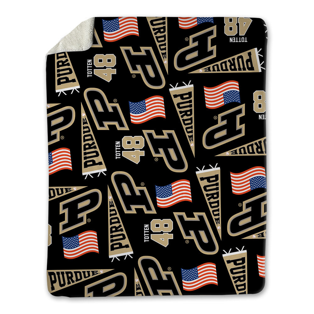 Purdue - NCAA Baseball : Matthew Totten - USA Blanket-0