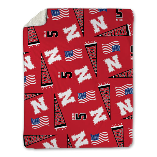 Nebraska - NCAA Baseball : Robby Bolin - USA Blanket-0
