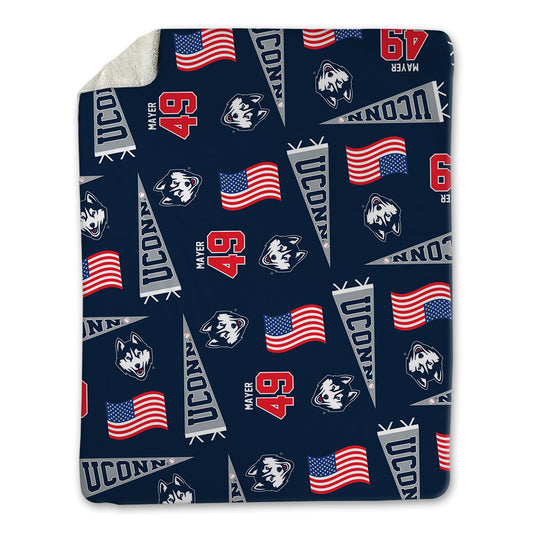 UConn - NCAA Baseball : Cameron Mayer - USA Blanket-0