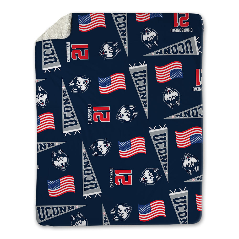UConn - NCAA Baseball : Logan Charboneau - USA Blanket-0