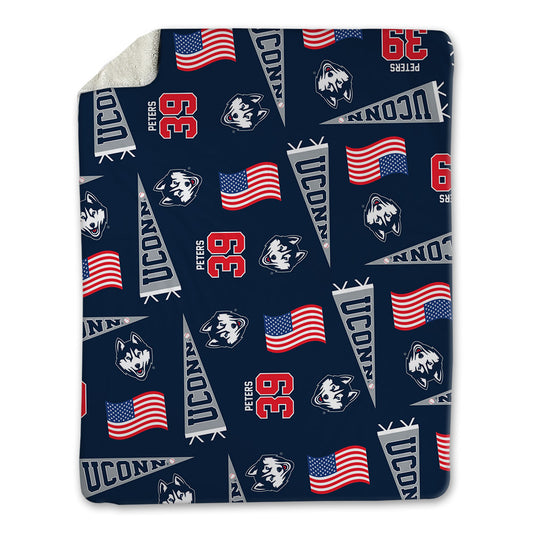 UConn - NCAA Baseball : Kyle Peters - USA Blanket-0
