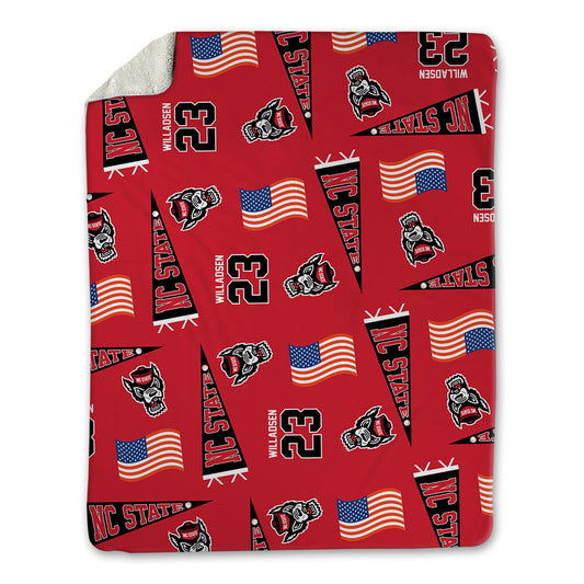 NC State - NCAA Baseball : Matt Willadsen - USA Blanket-0