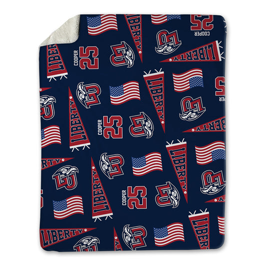 Liberty - NCAA Baseball : Trey Cooper - USA Blanket-0