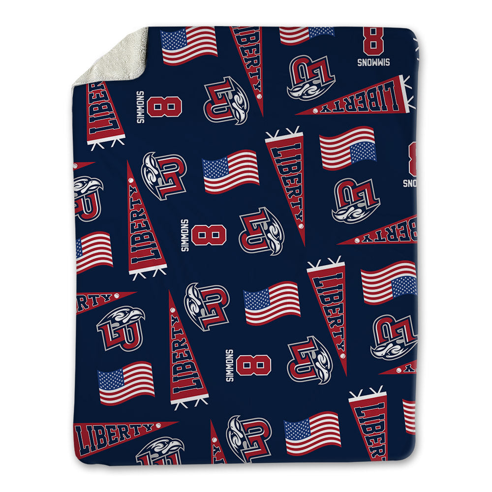 Liberty - NCAA Baseball : John Simmons - USA Blanket-0