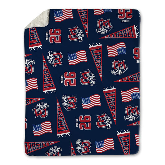 Liberty - NCAA Baseball : Tucker Moore - USA Blanket-0