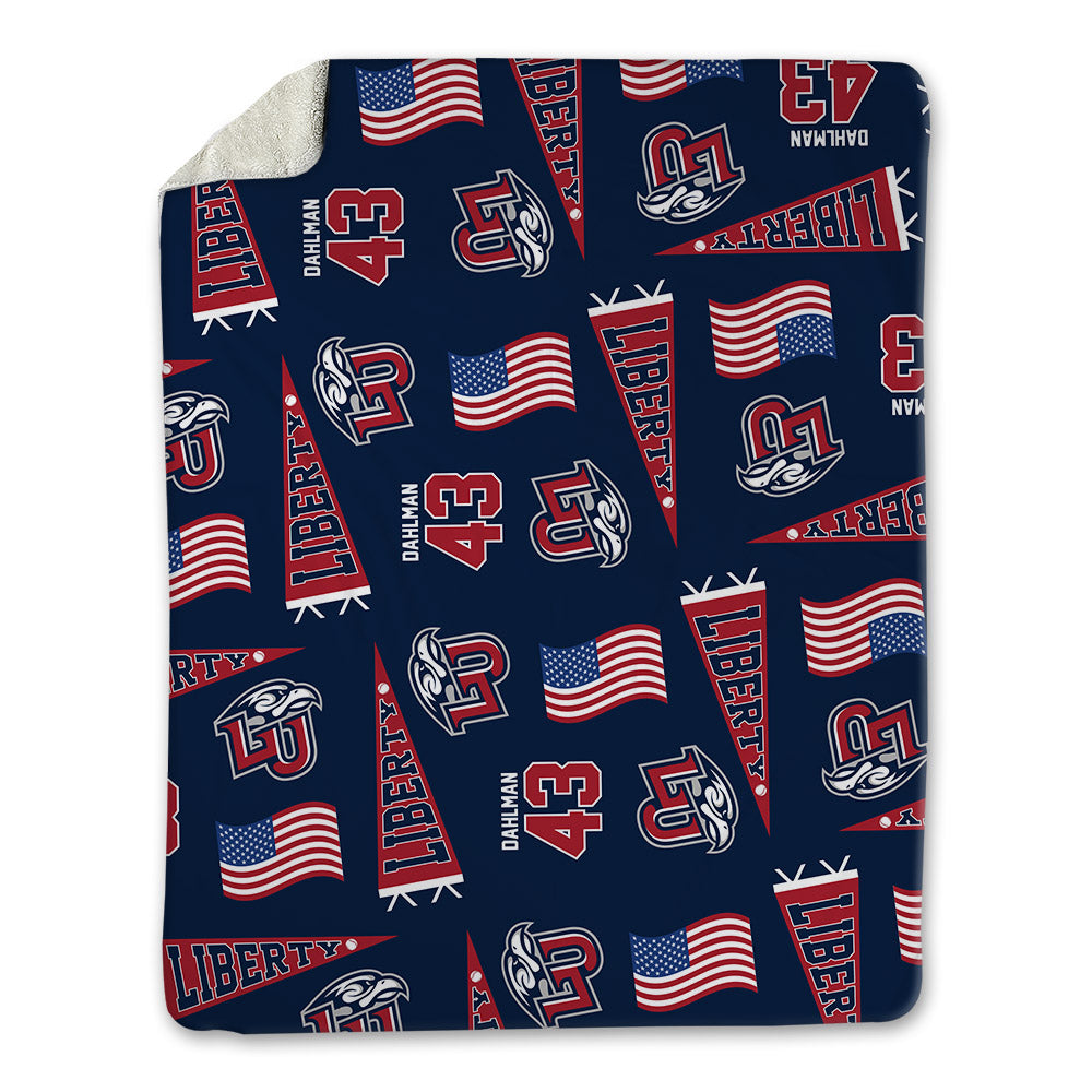 Liberty - NCAA Baseball : Brandon Dahlman - USA Blanket-0
