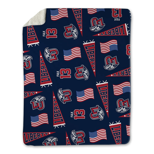 Liberty - NCAA Baseball : Anderson Fulk - USA Blanket-0