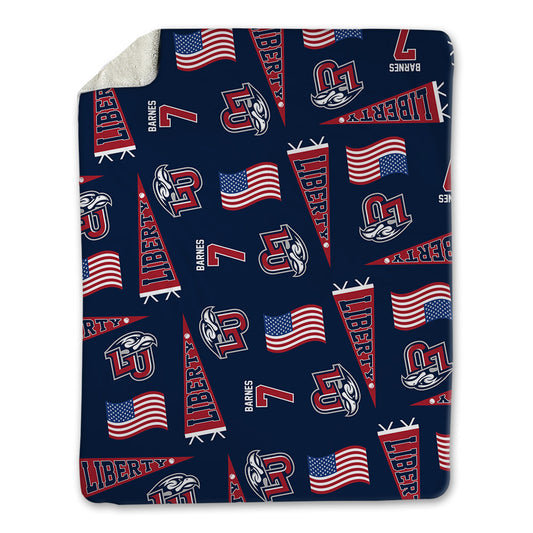 Liberty - NCAA Baseball : Ethan Barnes - USA Blanket-0