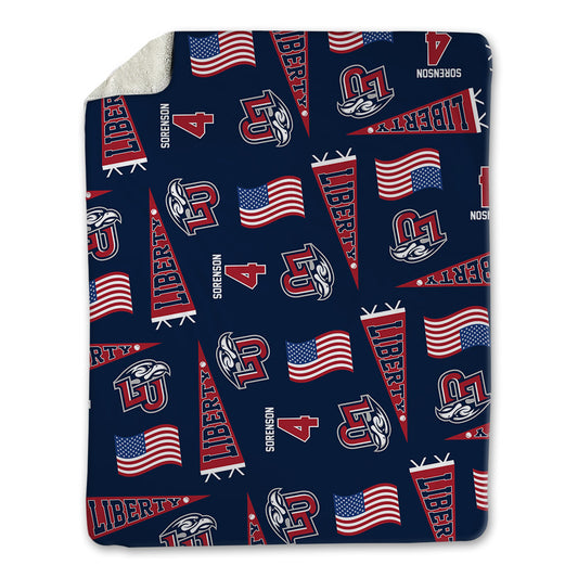 Liberty - NCAA Baseball : Jaxon Sorenson - USA Blanket-0