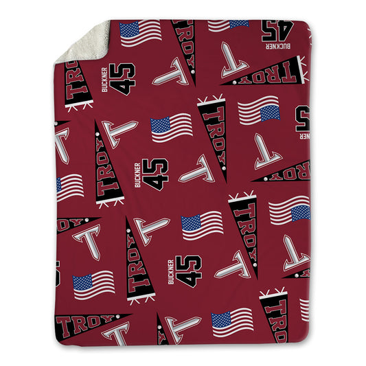 Troy - NCAA Baseball : Judah Buckner - USA Blanket-0