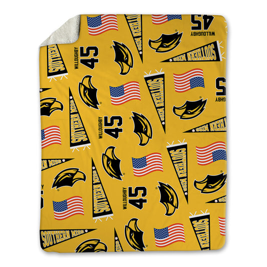 Southern Miss - NCAA Baseball : Brooks Willoughby - USA Blanket-0