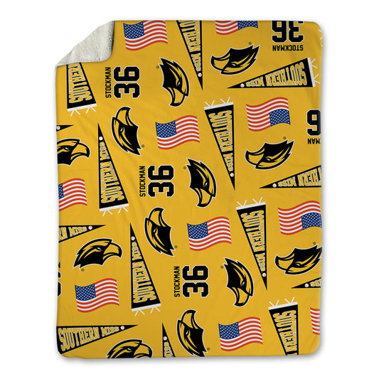 Southern Miss - NCAA Baseball : Tucker Stockman - USA Blanket-0