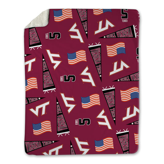 Virginia Tech - NCAA Baseball : Gehrig Ebel - USA Blanket-0