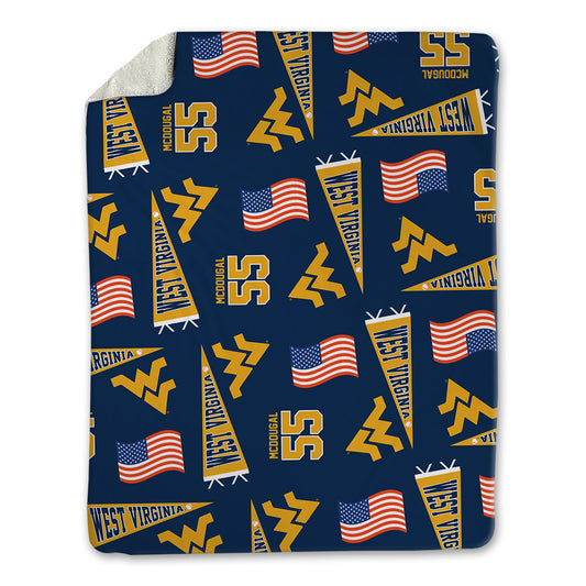 West Virginia - NCAA Baseball : Ben McDougal - USA Blanket-0