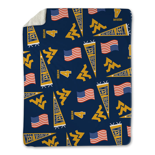 West Virginia - NCAA Baseball : Jackson Ingram - USA Blanket-0