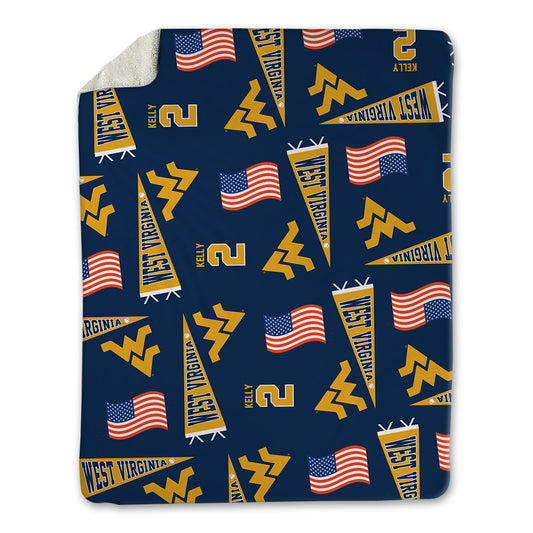 West Virginia - NCAA Baseball : Gavin Kelly - USA Blanket-0