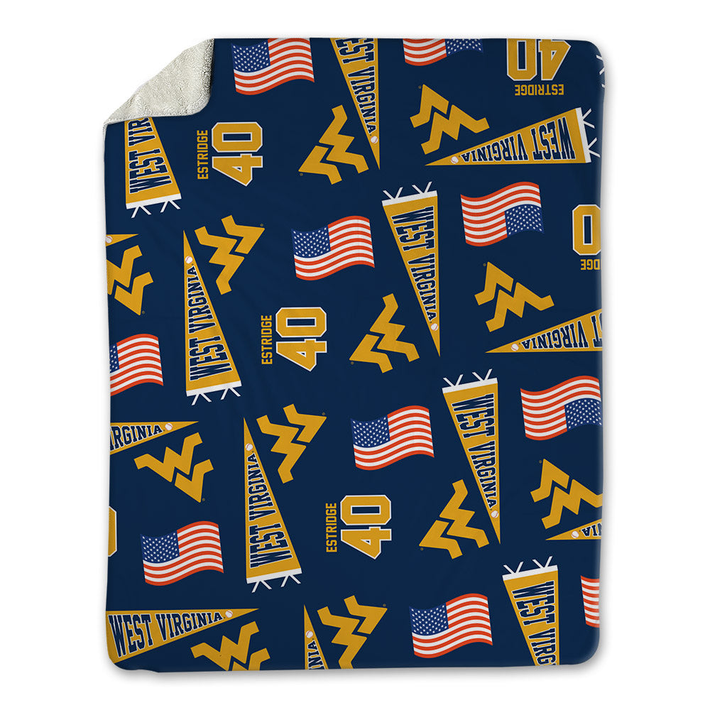 West Virginia - NCAA Baseball : Carson Estridge - USA Blanket-0