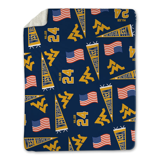 West Virginia - NCAA Baseball : Aidan Major - USA Blanket-0