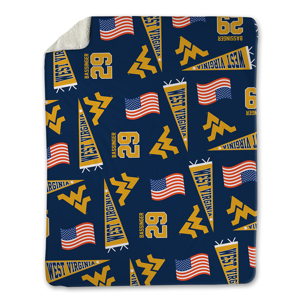 West Virginia - NCAA Baseball : Reese Bassinger - USA Blanket-0