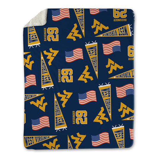 West Virginia - NCAA Baseball : Reese Bassinger - USA Blanket-0