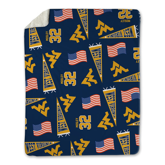 West Virginia - NCAA Baseball : Wyatt Mosley - USA Blanket-0