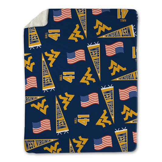West Virginia - NCAA Baseball : Tyrus Hall - USA Blanket-0