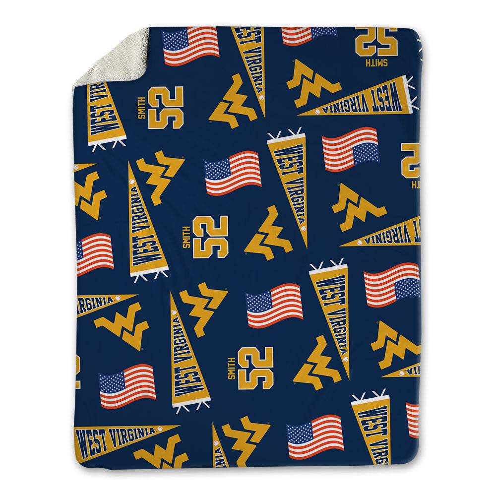 West Virginia - NCAA Baseball : Weston Smith - USA Blanket-0