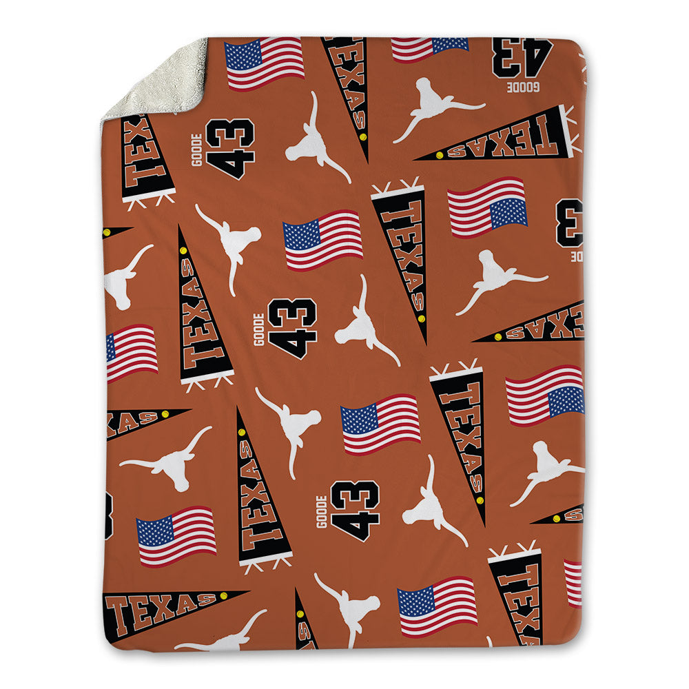 Texas - NCAA Softball : Leighann Goode - USA Blanket-0