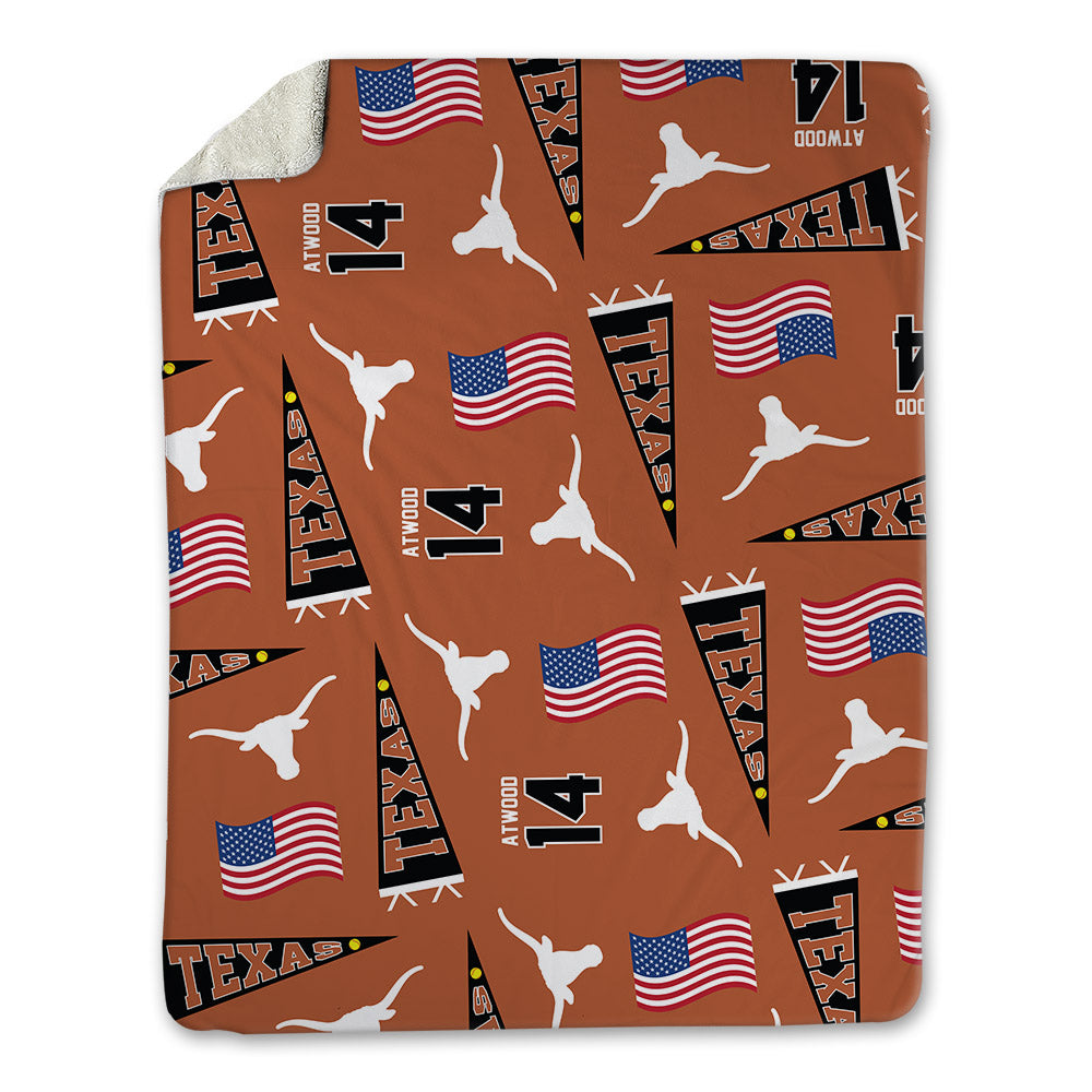Texas - NCAA Softball : Reese Atwood - USA Blanket-0
