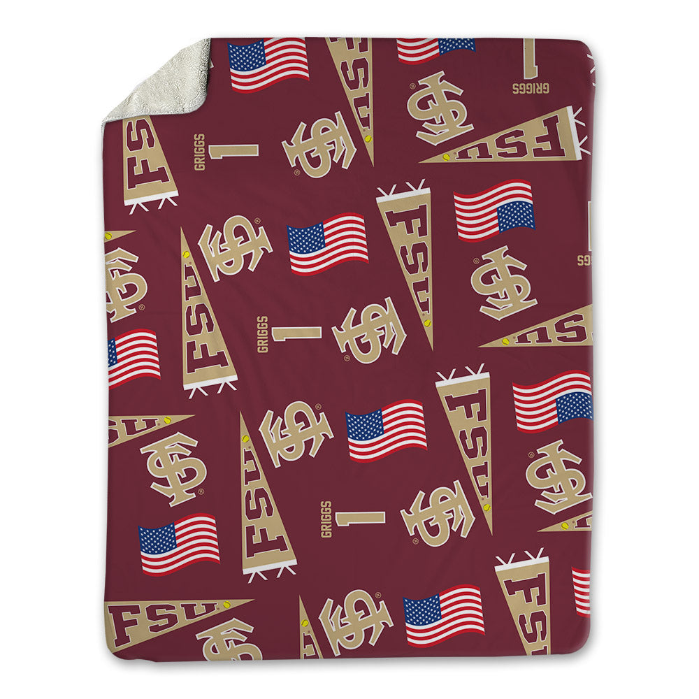 FSU - NCAA Softball : Hayley Griggs - USA Blanket-0