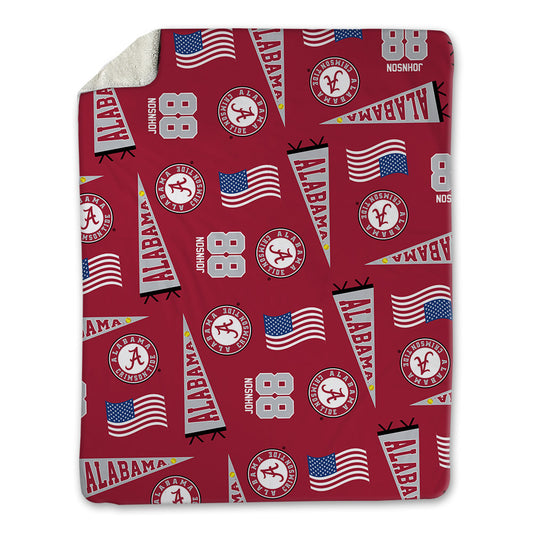 Alabama - NCAA Softball : Lauren Johnson - USA Blanket-0