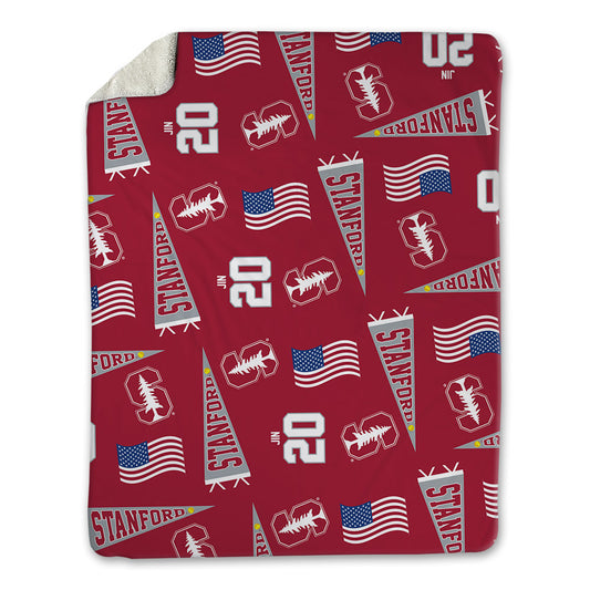 Stanford - NCAA Softball : Sophia Jin - USA Blanket-0
