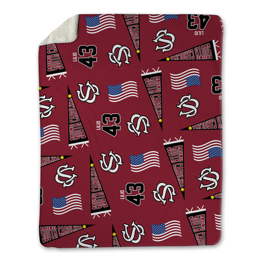 South Carolina - NCAA Softball : Quincee Lilio - USA Blanket-0