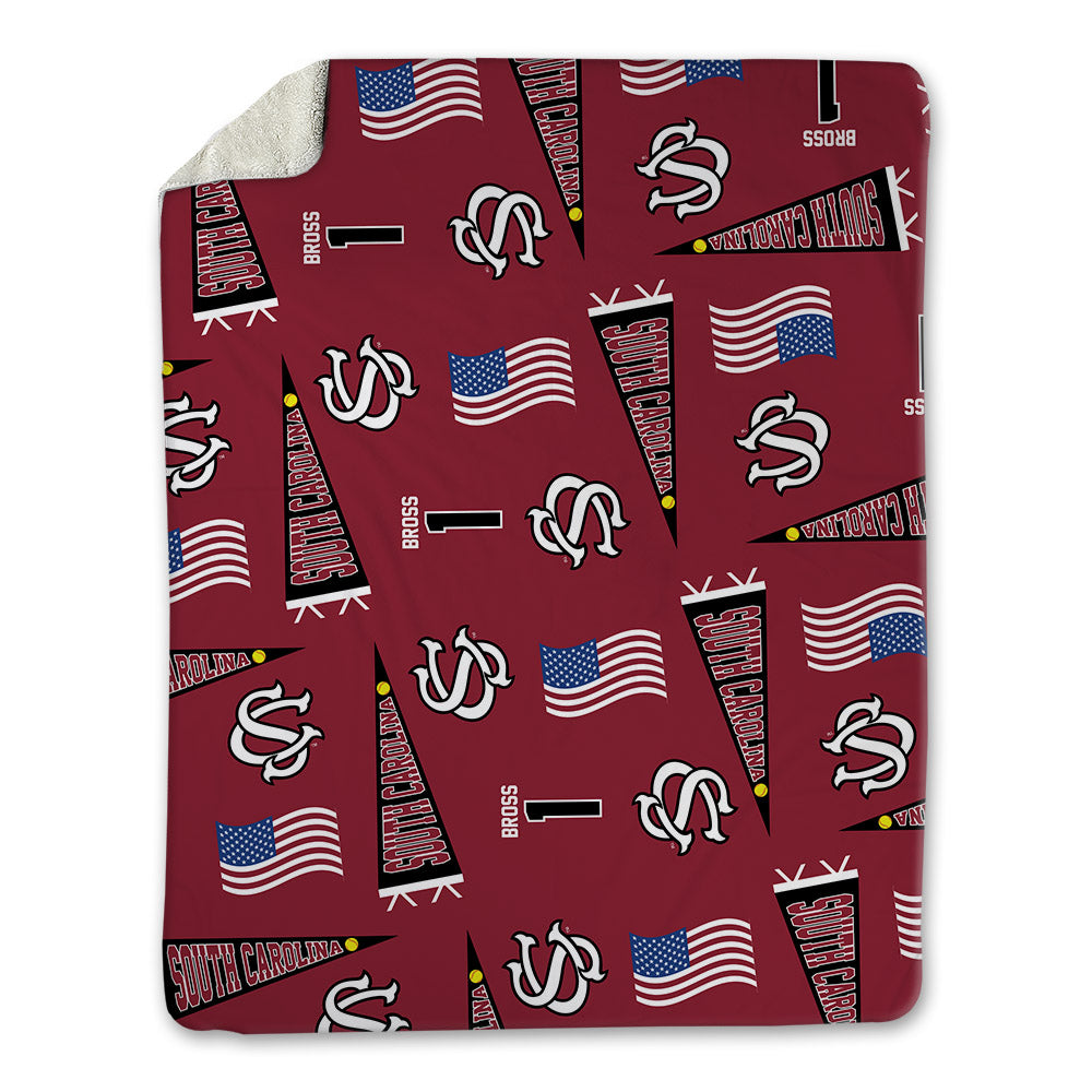 South Carolina - NCAA Softball : Precious Bross - USA Blanket-1