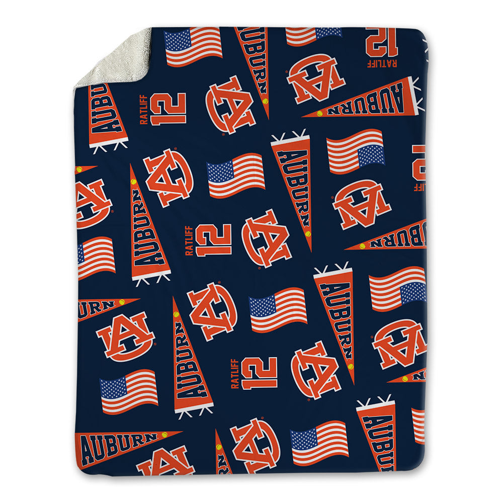 Auburn - NCAA Softball : Ava Ratliff - USA Blanket-0