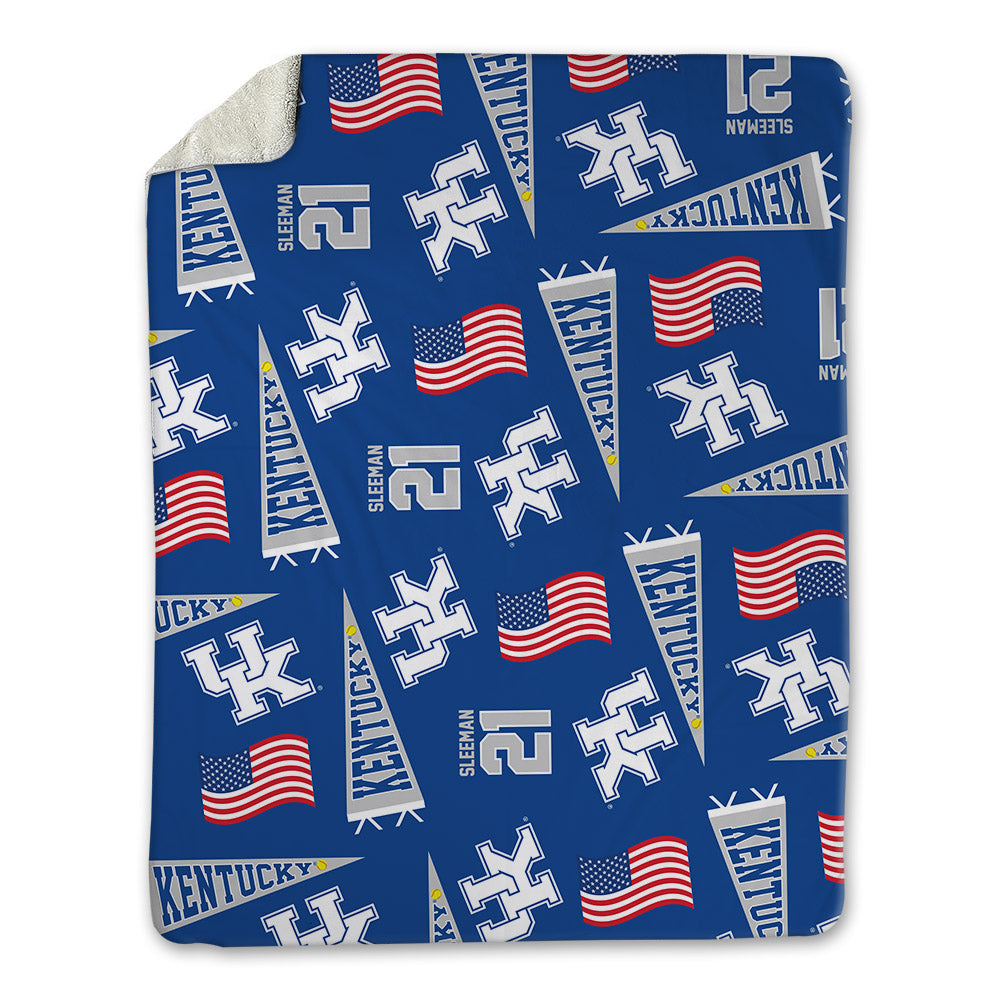 Kentucky - NCAA Softball : Carly Sleeman - USA Blanket-0