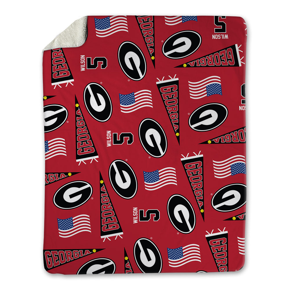 Georgia - NCAA Football : Raylen Wilson - USA Blanket-0
