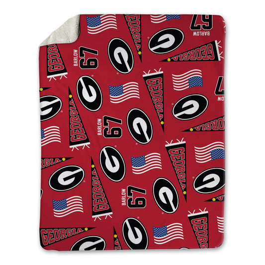Georgia - NCAA Football : Clinton Barlow - USA Blanket-0