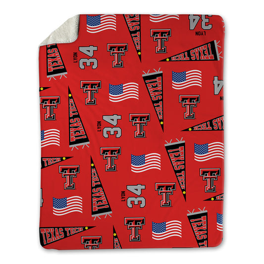 Texas Tech - NCAA Softball : Kaylee Lyon - USA Blanket-0