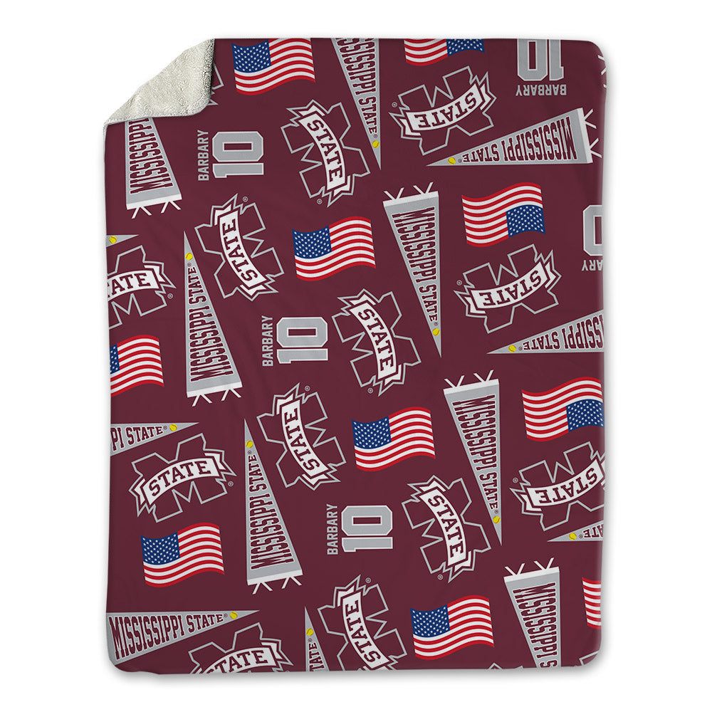 Mississippi State - NCAA Softball : Nadia Barbary - USA Blanket-0