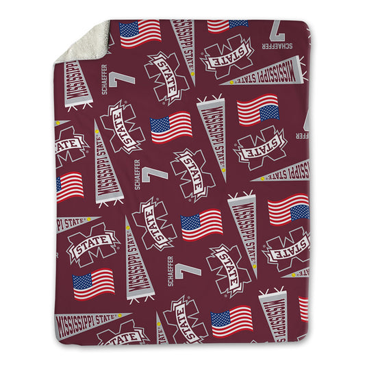 Mississippi State - NCAA Softball : Gabriella Schaeffer - USA Blanket-0