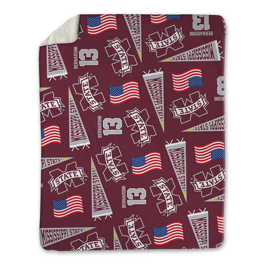 Mississippi State - NCAA Softball : Morgan Bernardini - USA Blanket-0