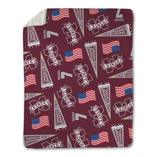 Mississippi State - NCAA Softball : Anna Kate Segars - USA Blanket-0