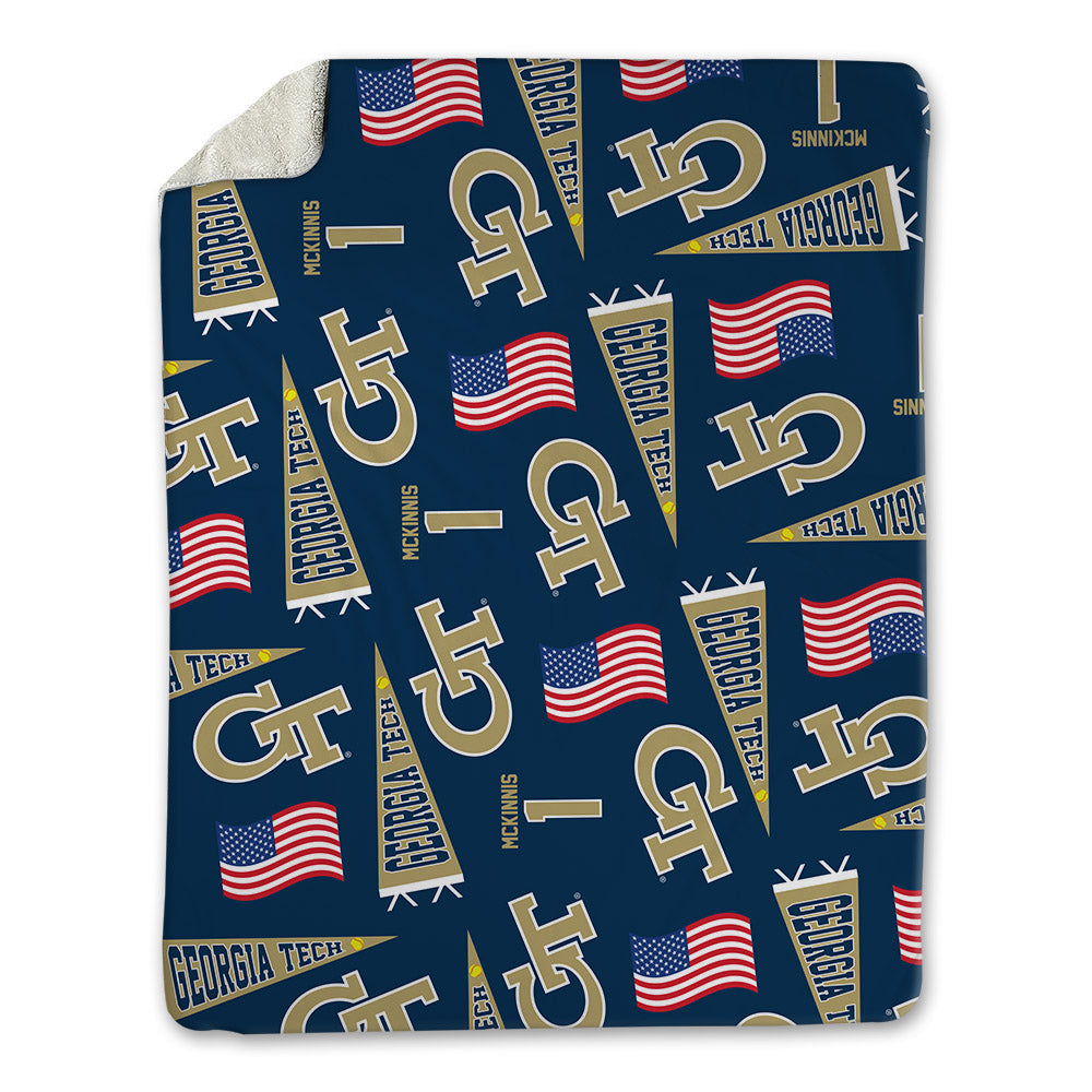 Georgia Tech - NCAA Softball : Abigail Mckinnis - USA Blanket-0