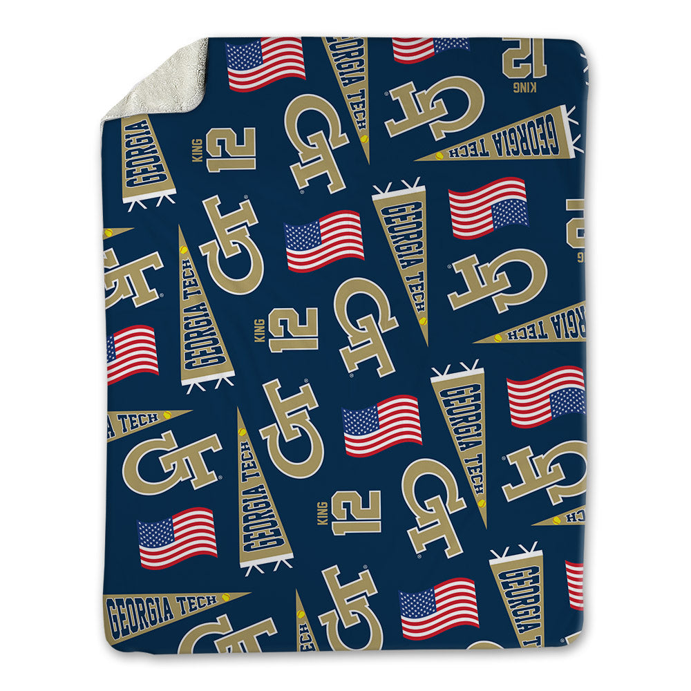 Georgia Tech - NCAA Softball : Gracie King - USA Blanket-0