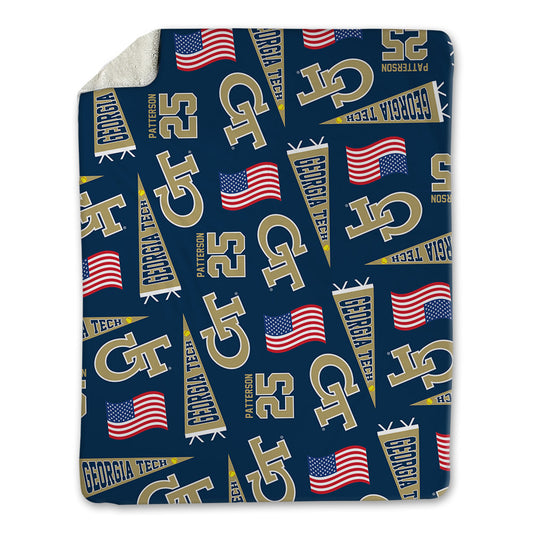 Georgia Tech - NCAA Softball : Caroline Patterson - USA Blanket-0