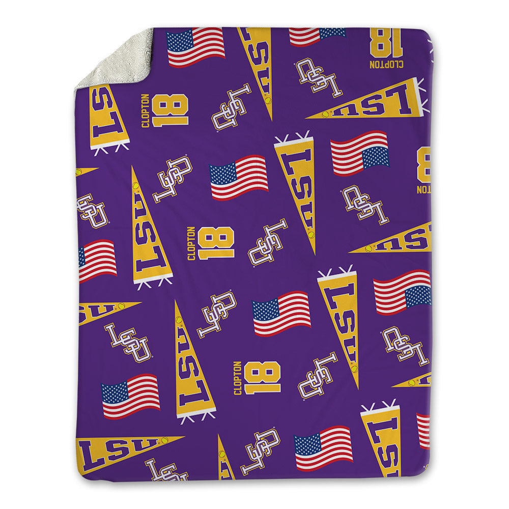 LSU - NCAA Softball : Tatum Clopton - USA Blanket-0
