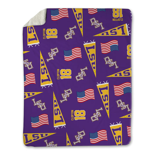 LSU - NCAA Softball : Tatum Clopton - USA Blanket-0