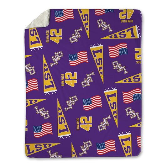 LSU - NCAA Softball : Tori Edwards - USA Blanket-0
