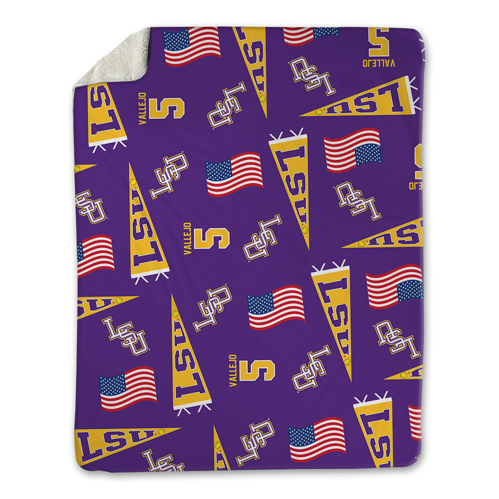 LSU - NCAA Softball : Ashley Vallejo - USA Blanket-0